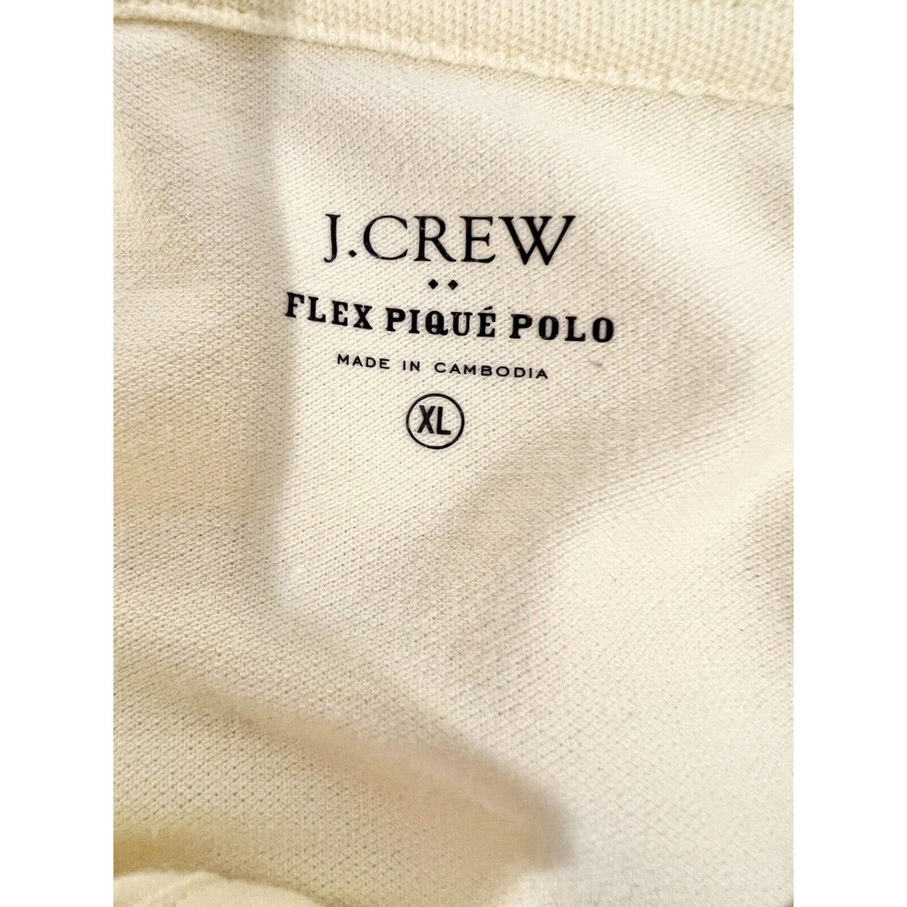 J Crew Mens Shirt Flex Pique Polo Blue Short Sleeve XL - Picture 3 of 3
